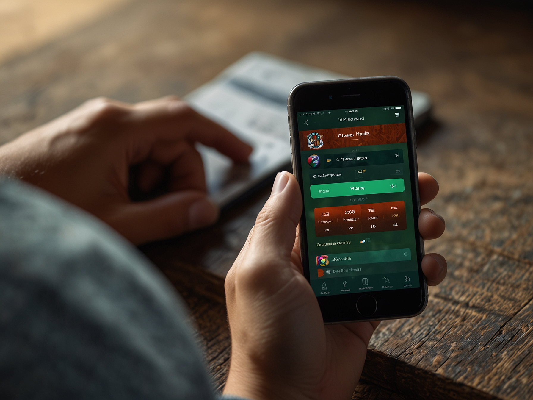 Usuario iniciando sesión en la app de apuestas