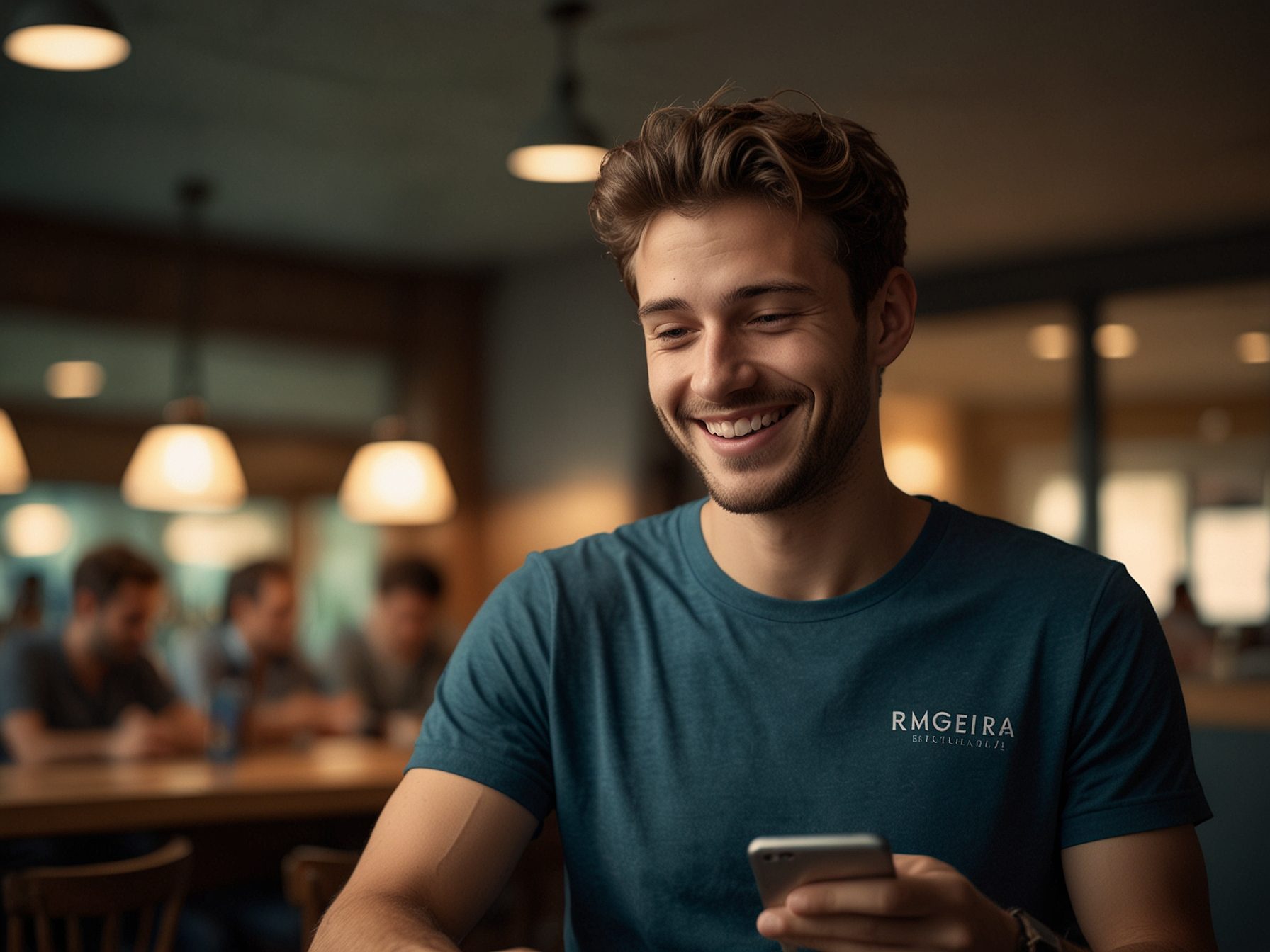 Usuario completando registro móvil